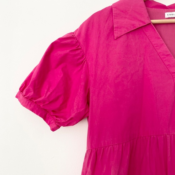 English factory puff sleeve tiered dress - Picture 4 of 6